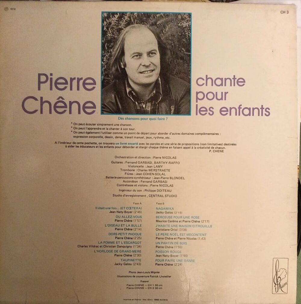 PIERRE CHENE / 2 X DISQUES VYNIL 33 TOURS CD et vinyles