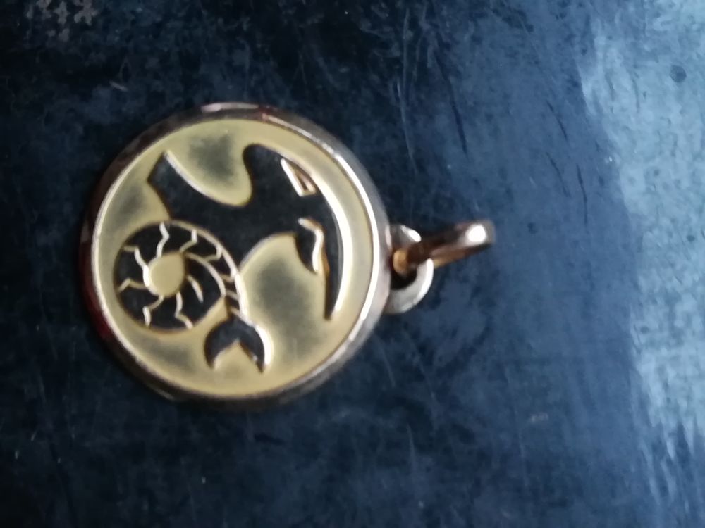 M&eacute;daille en plaqu&eacute; or Bijoux et montres