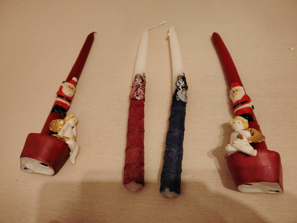 LOT DE BOUGIES POUR NO&Euml;L Décoration