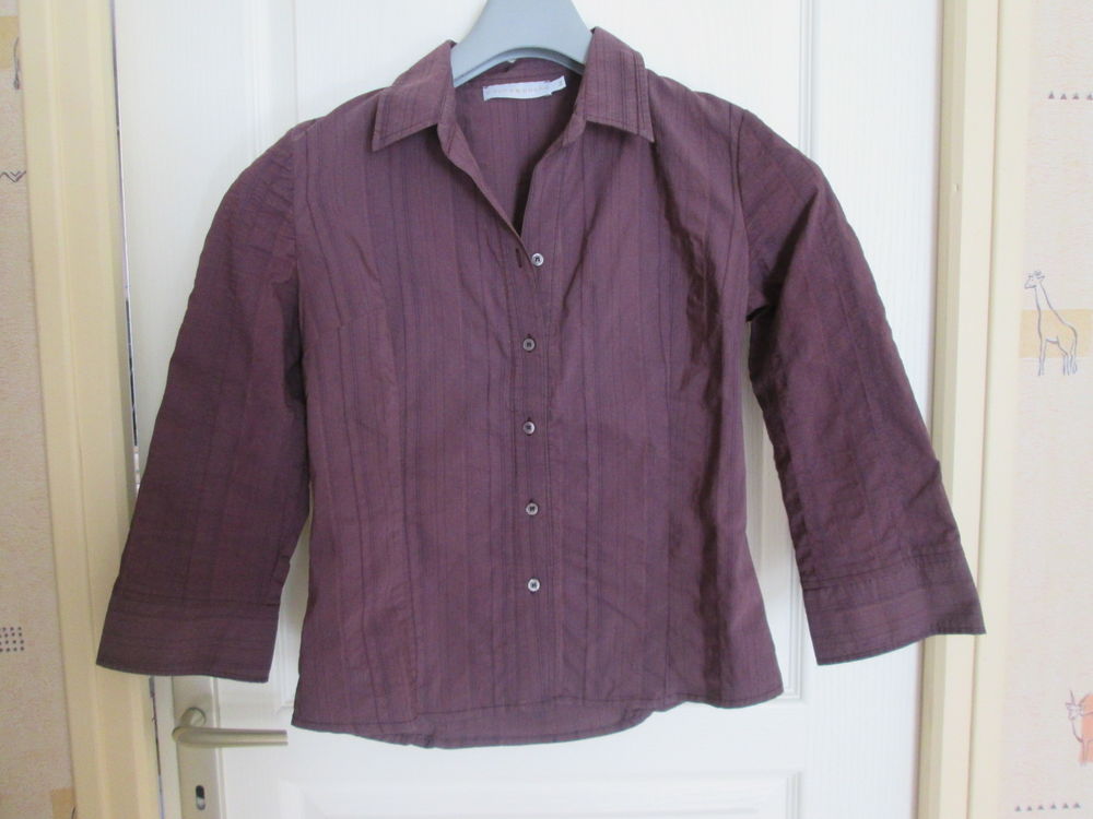 Chemise mauve femme manches 3/4 marque cache cache V�tements