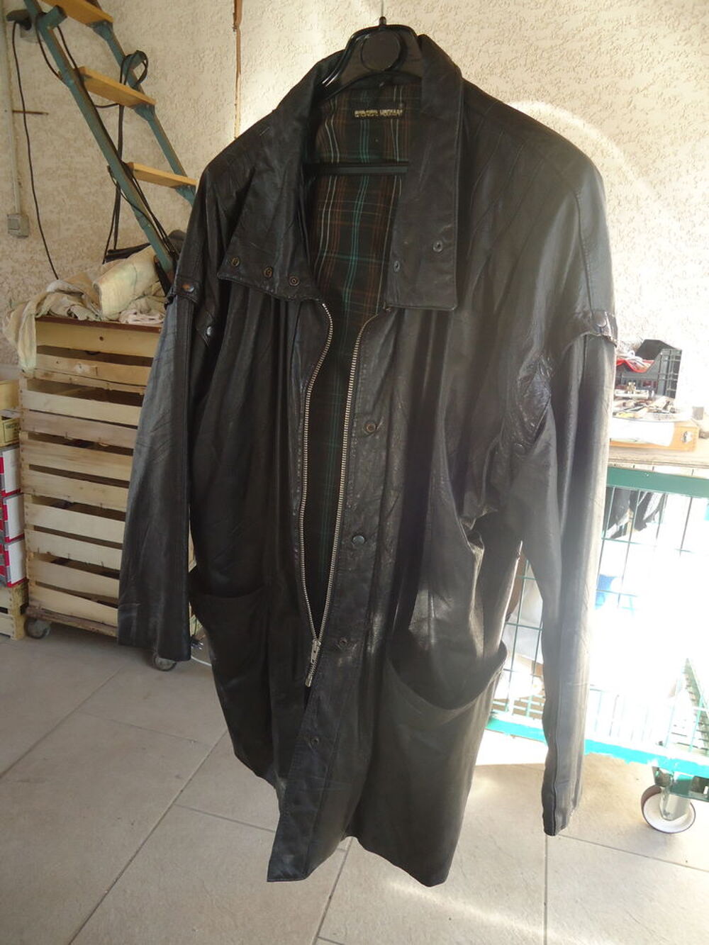 VESTE CUIR LONGUE Vêtements