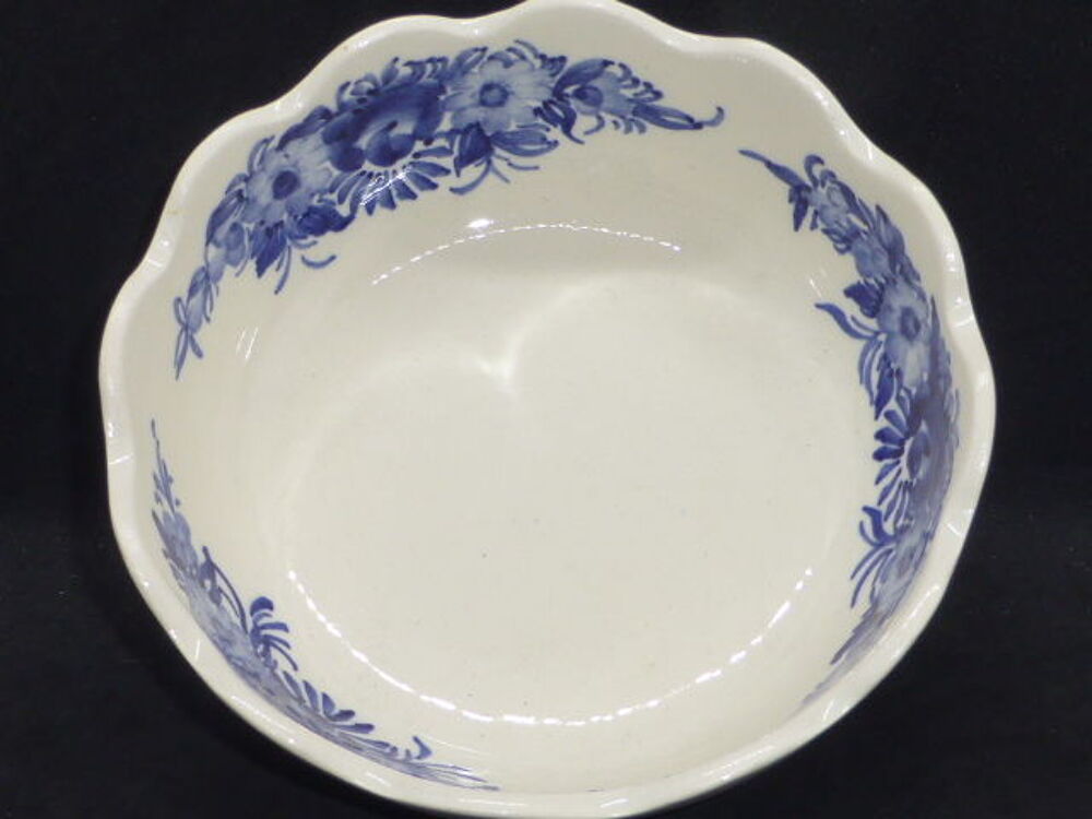 Coupe en faience fleurs bleues ZF KOLO Décoration