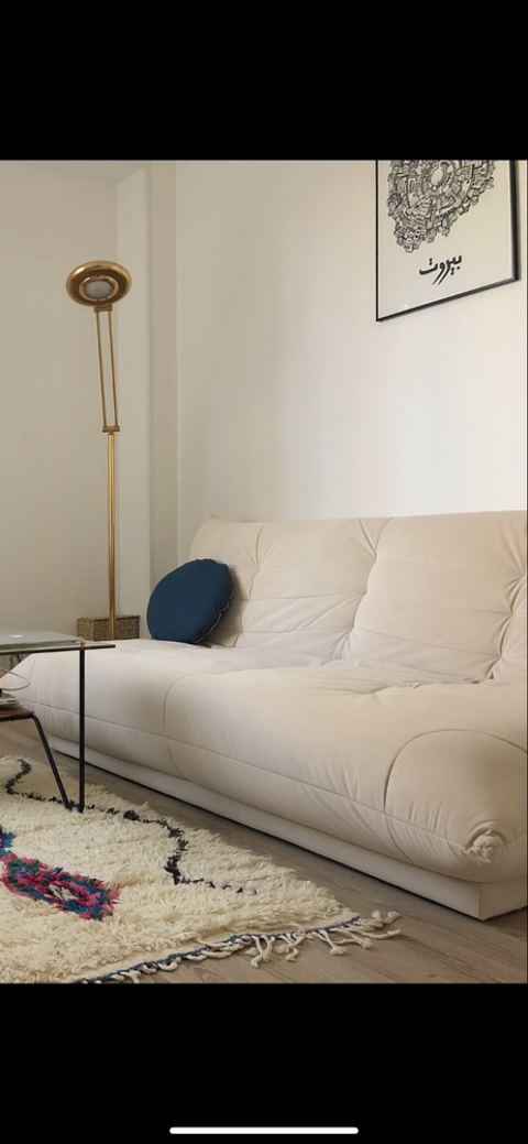 Clic clac velour crme (style Togo) 350 Saint-Ouen (93)