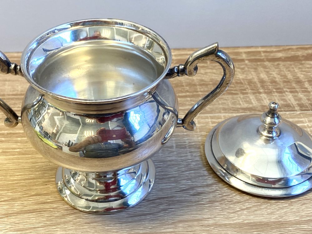  Pot &agrave; Sucres Sucrier Style Louis XVI Rocaille Bronze Argent 