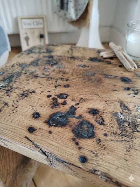 Authentique tabouret de traite ancien en bois massif   Charme rustique & robuste Dunkerque (59)