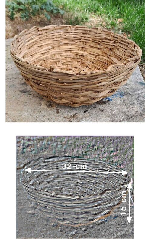 Corbeilles en osier, anciennes 5 Gex (01)