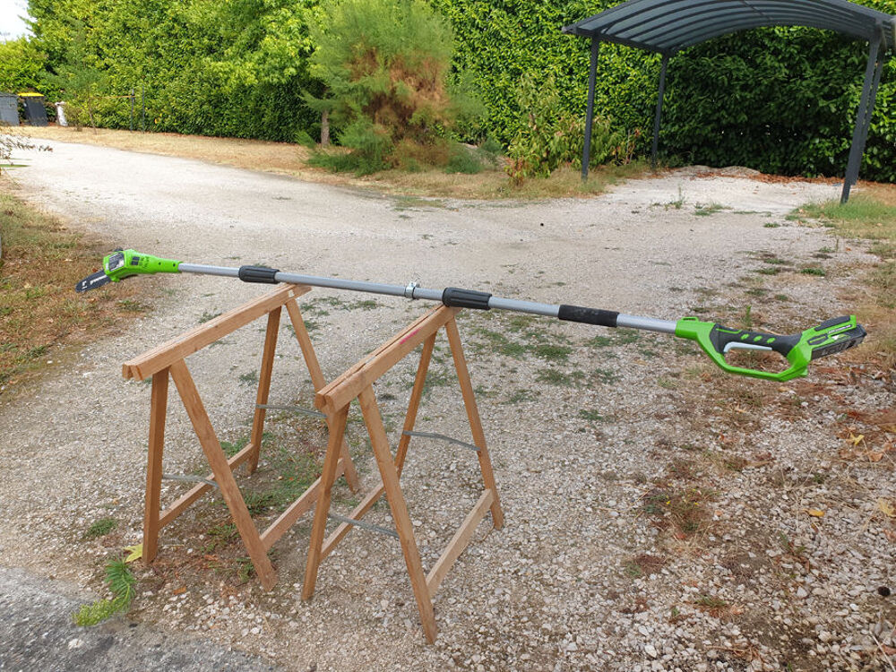 &Eacute;lagueuse &agrave; batterie sur perche Jardin