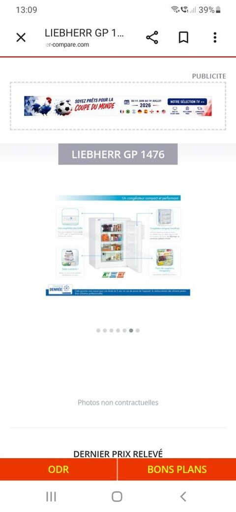 Congélateur top liebherr Saint-Benoît-des-Ondes (35)