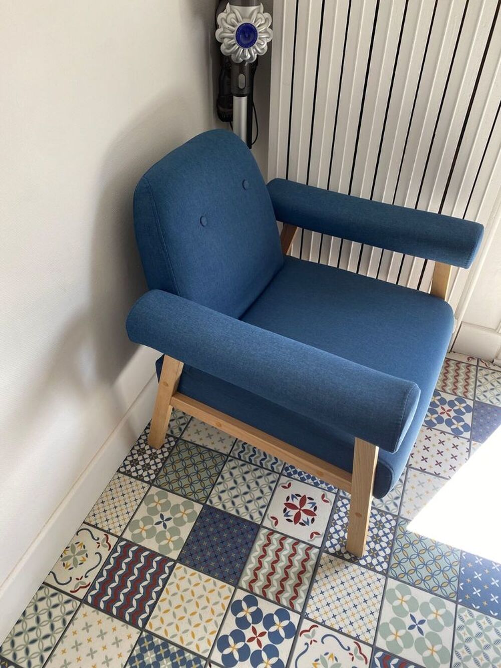 Fauteuil bleu style scandinave Meubles