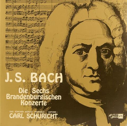 2 LP BACH (Carl SCHURICHT) : six concertos Brandebourgeois 9 Argenteuil (95)