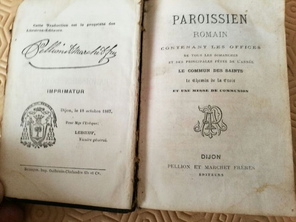 Livre Paroissien romain Livres et BD