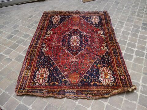 tapis persan ancien fait main CHIRAZ 215 x 151 600 Paris 9 (75)