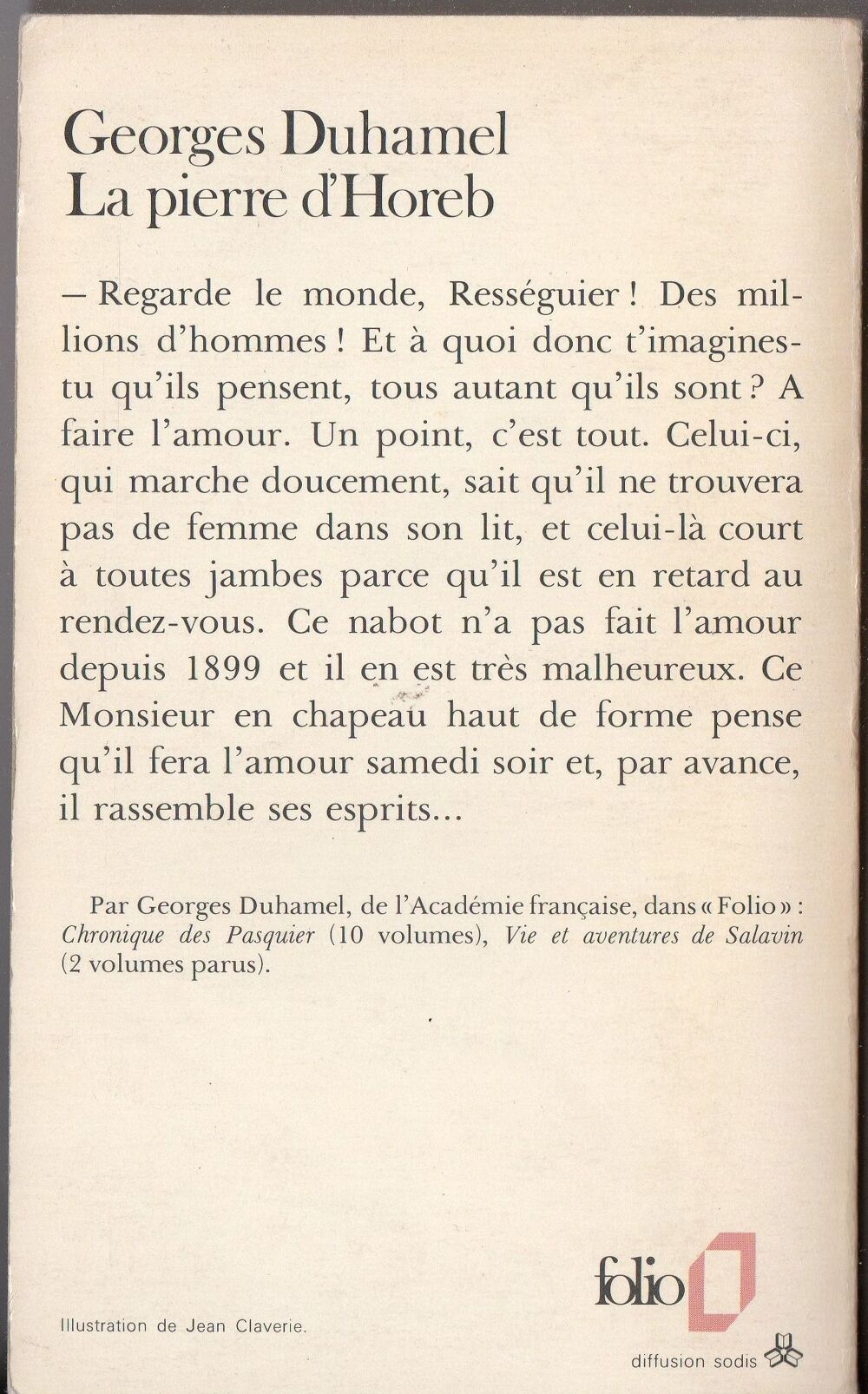 La Pierre d'Horeb - Georges Duhamel Livres et BD