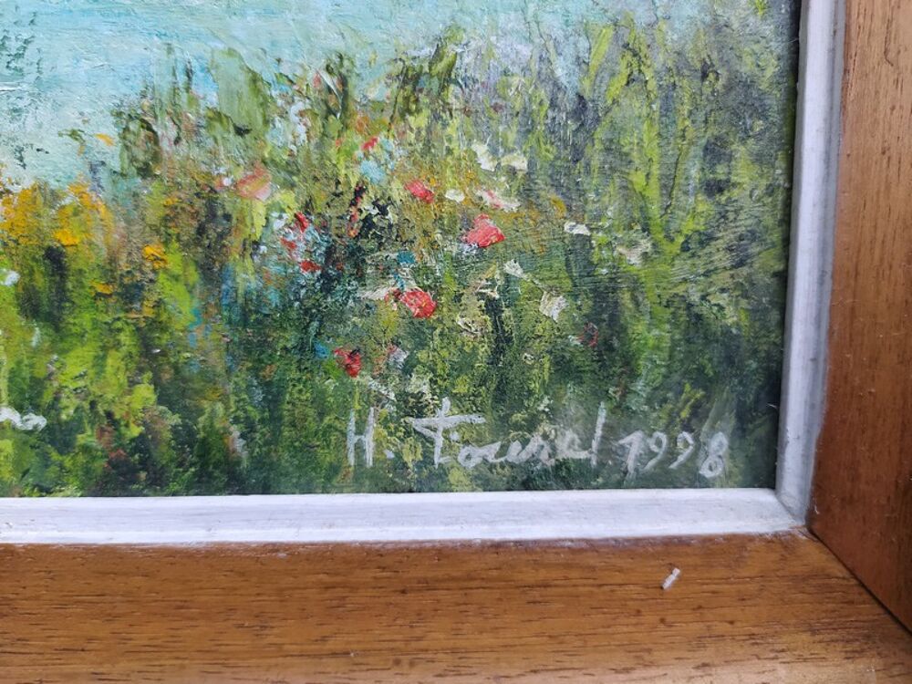 Tableau Paysage de Touraine Sign&eacute; Henri Tourel 1998

