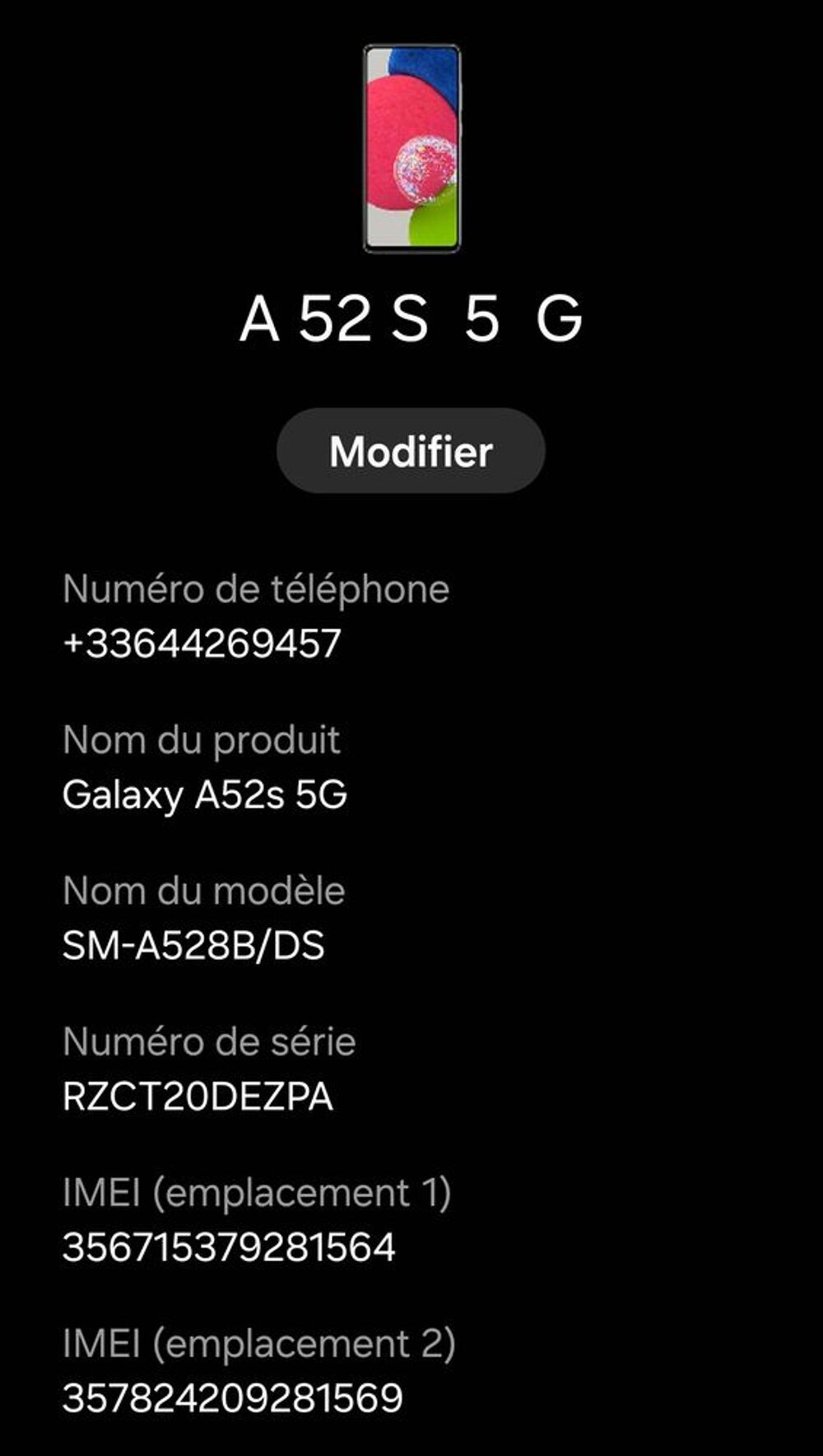 SAMSUNG GALAXY A 52S 5G 250 GO Téléphones et tablettes