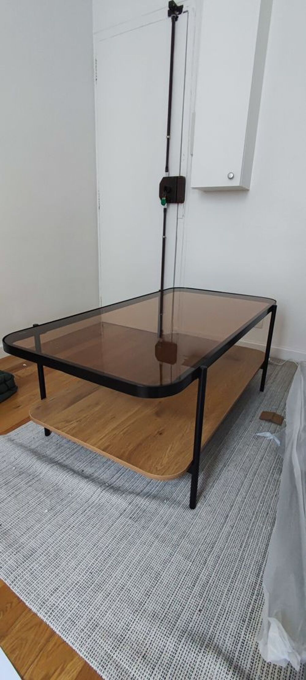 Table basse bois et verre Meubles