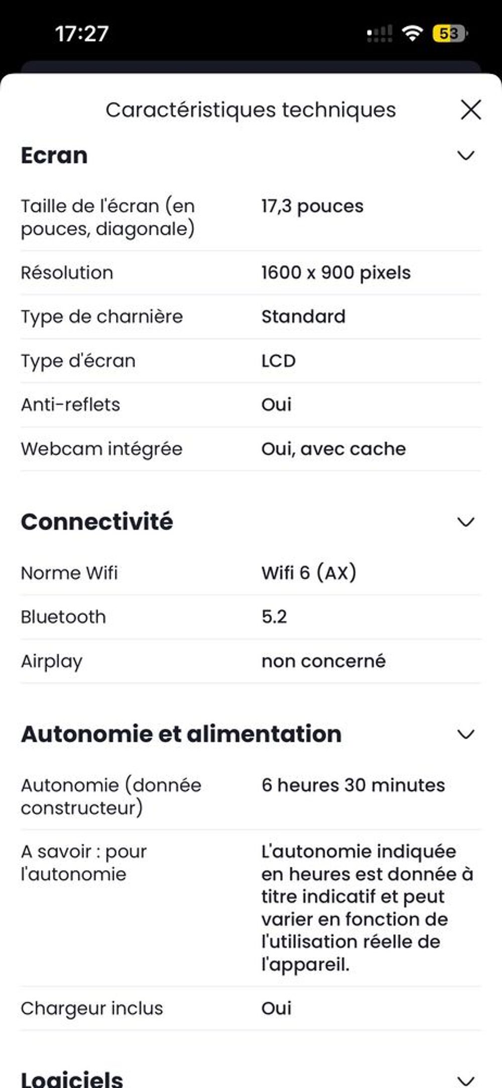 ordinateur portable Matériel informatique