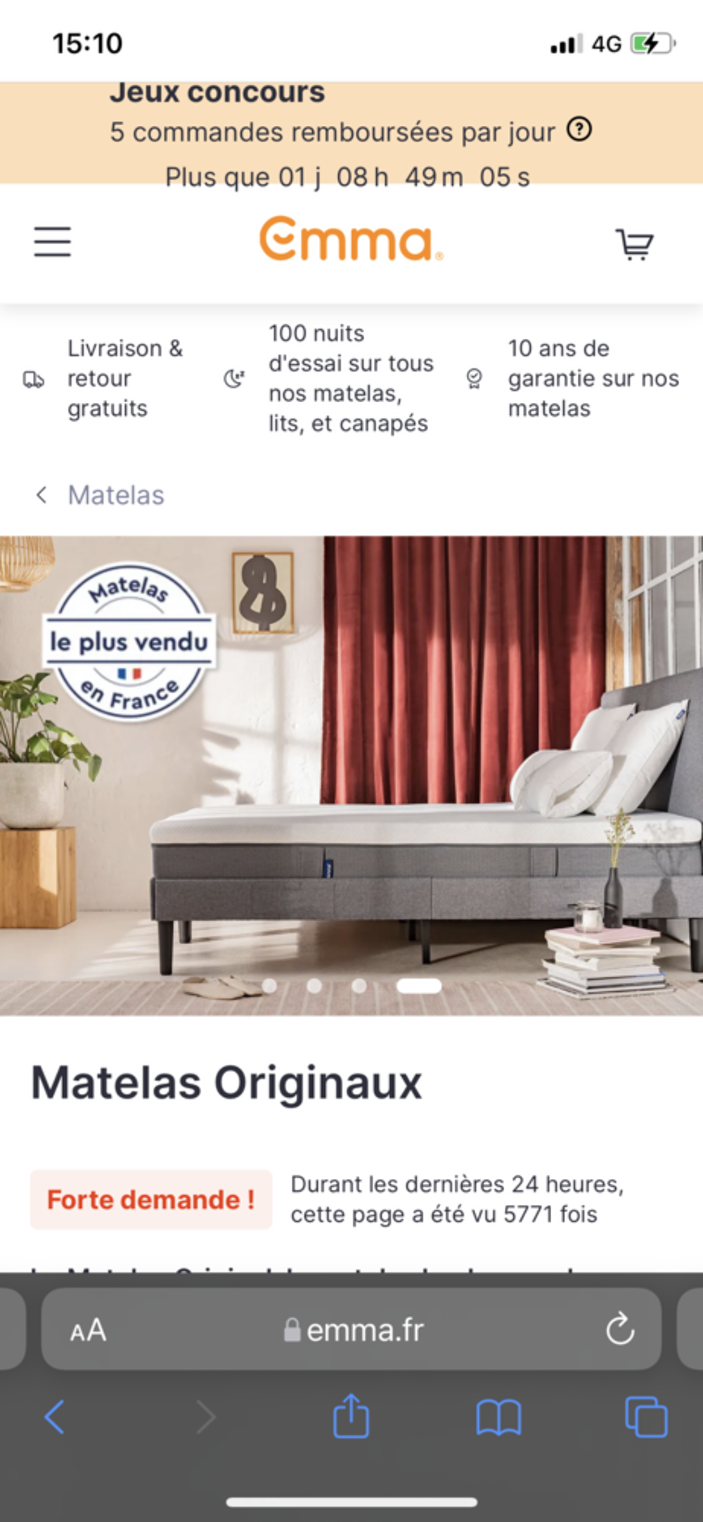 Matelas EMMA Original 140x190 Meubles