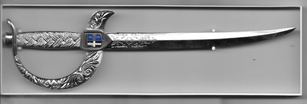 Ancien ouvre lettre/coupe papier forme sabre Phalsbourg 