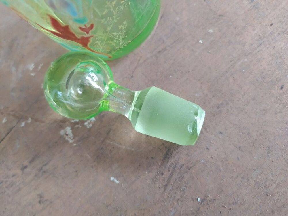 Carafe Ouraline Verre &Eacute;maill&eacute; Legras Art Nouveau 