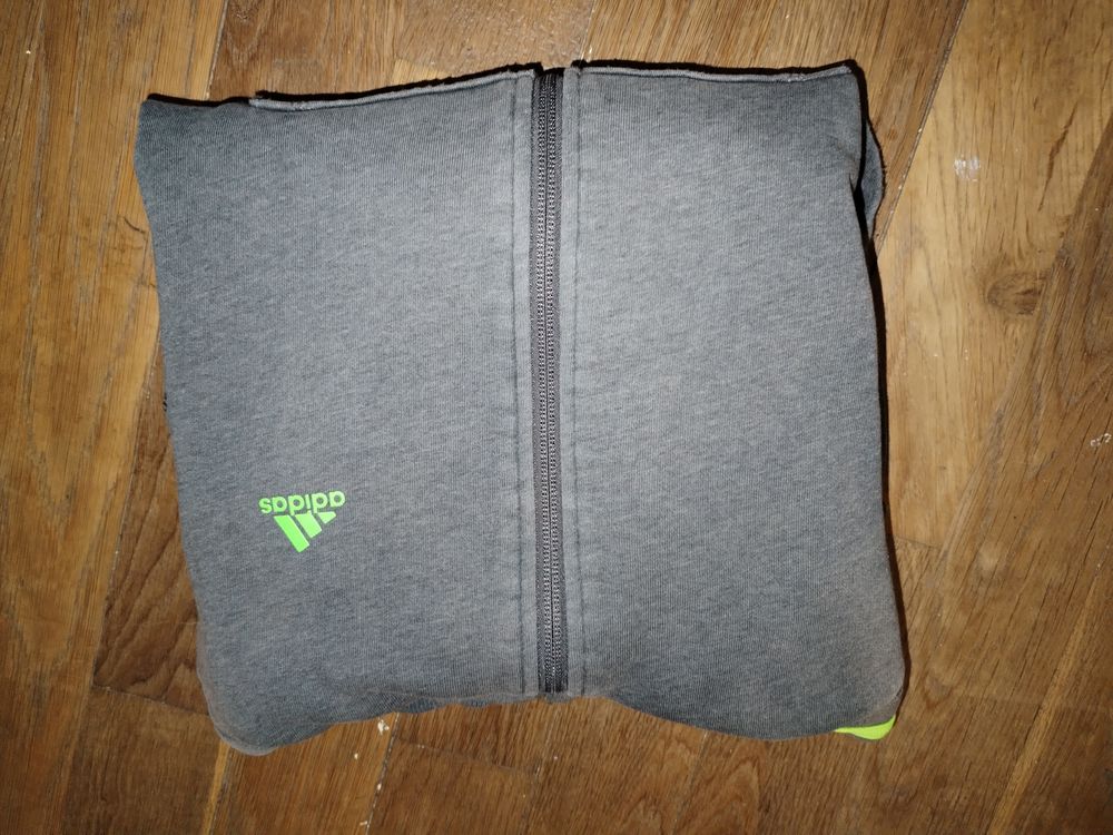 Veste de surv&ecirc;tement ADIDAS gris/jaune (Taille L) Vêtements