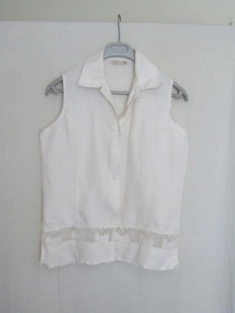Chemisier blouse, BASIC ONE, Écru, Taille 3 (42) TBE 5 Bagnolet (93)