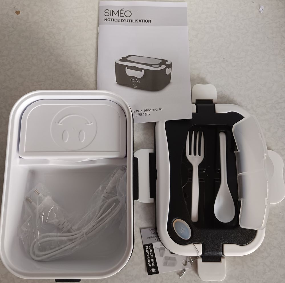 Lunch box Noir SIMEO Electrique LBE195 Neuf et Complet 35W Electroménager