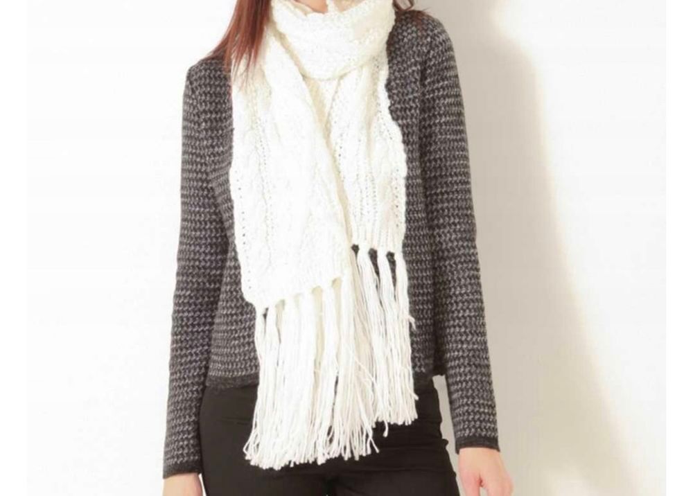 Grande et &nbsp;Belle &eacute;charpe douce &agrave; franges cama&iuml;eu Vêtements
