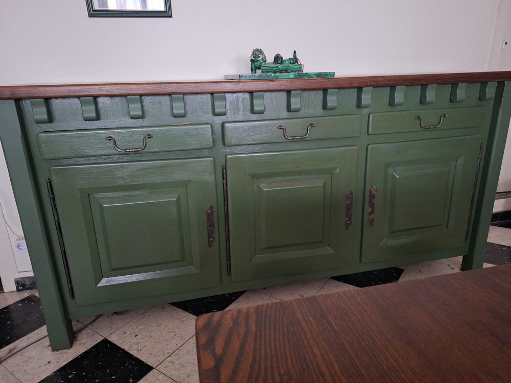 salle a manger campagnarde en orme massif relooke Meubles