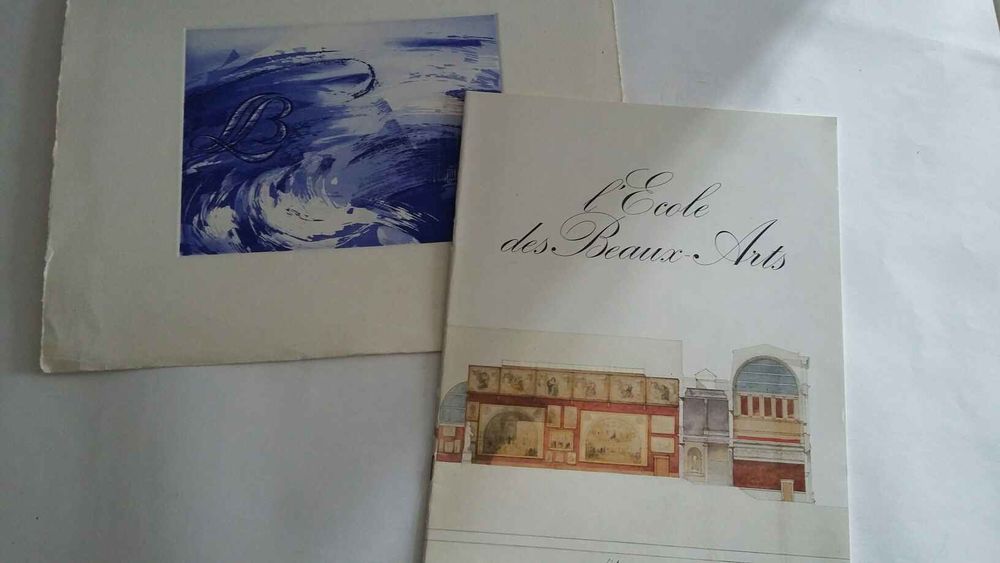 Fascicule de l'&eacute;cole des beaux arts de Paris, et une litho 