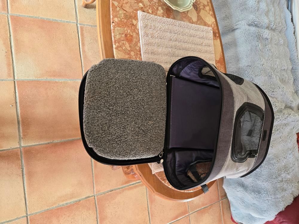 Cage de Transport pour Animaux Pliable Grise Sports