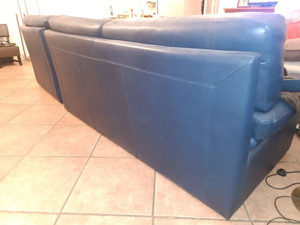 Canap&eacute; 3 places et fauteuil cuir Meubles