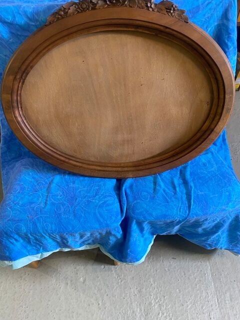 Ancien cadre art deco ovale bois Mothern (67)
