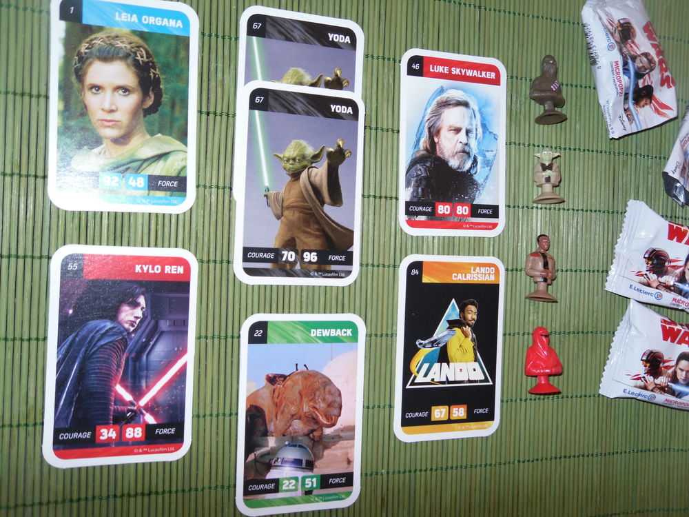 Lot de 6 Cartes (+1) &amp; 3 Micopopz Star Wars de Leclerc 3,50€ 