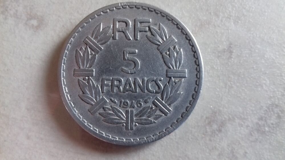 5 FRANCS ALUMINIUM 1945 &agrave; 1952 