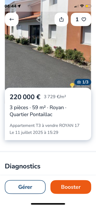  Appartement à vendre 3 pièces 58 m²