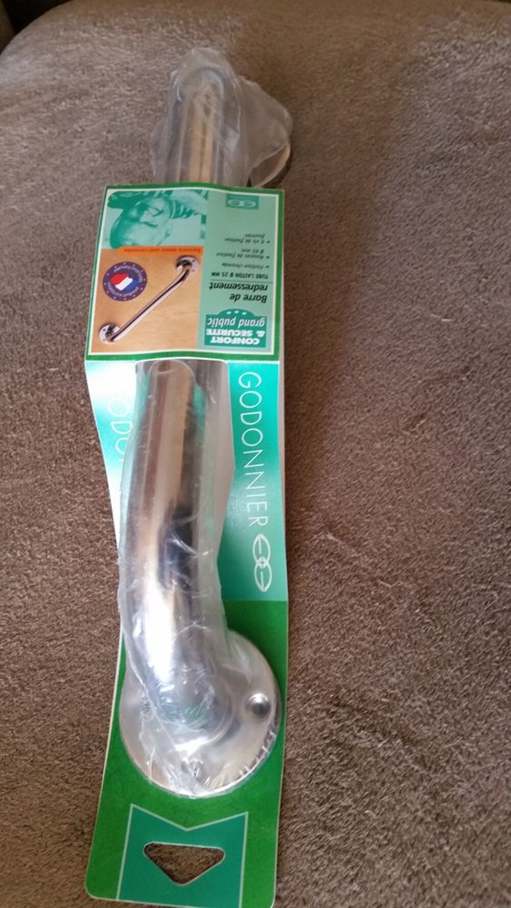 Barre laiton chrom&eacute; Godonnier - Barre droite 30 cm Bricolage