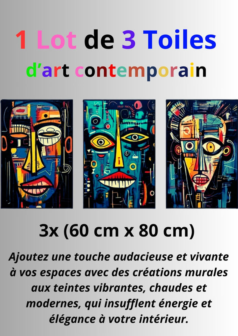 Trio d'Affiches Art D&eacute;co : Modernit&eacute; et Couleurs Décoration