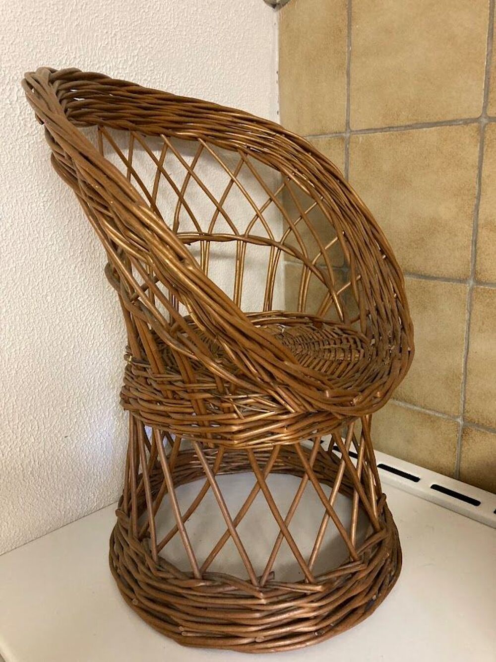 CHAISE ENFANT en OSIER - VINTAGE Mobilier enfants