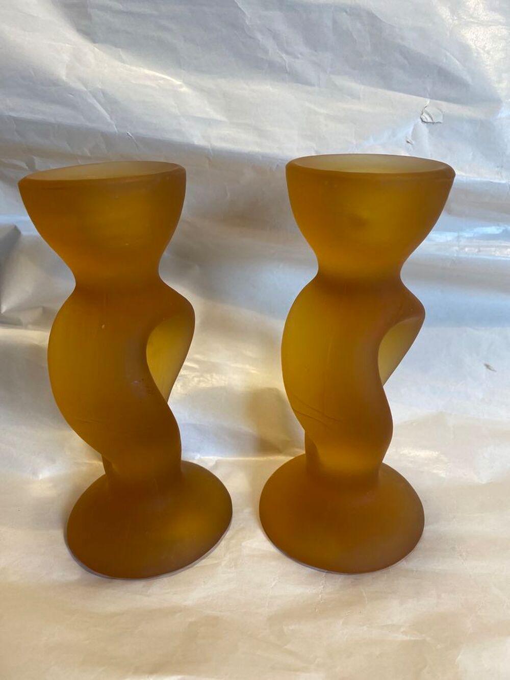 Paire de bougeoirs Murano Italy Décoration