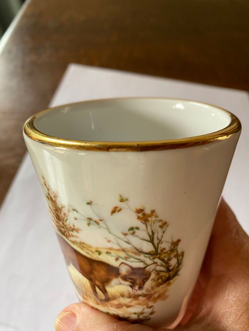 Mazagran porcelaine renard sign&eacute; 75 Cuisine