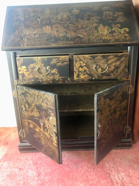 Meuble secrétaire chinois de belle manufacture 230 L Estaque (13)