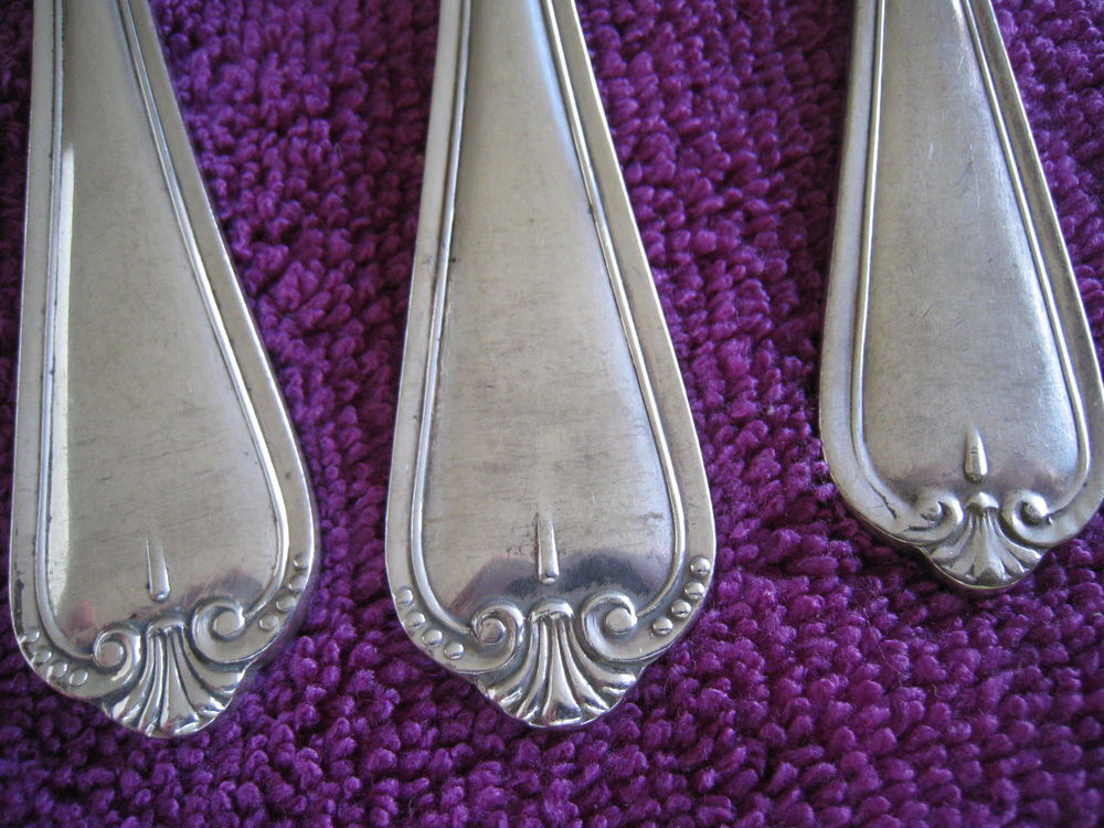 Couverts m&eacute;tal argent&eacute; William Page &amp; Co Birmingham XIXe Cuisine