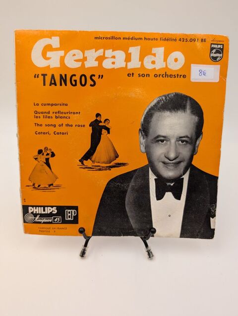 Vinyle 45 tours Geraldo  Tangos  et son orchstre  8 Vulbens (74)