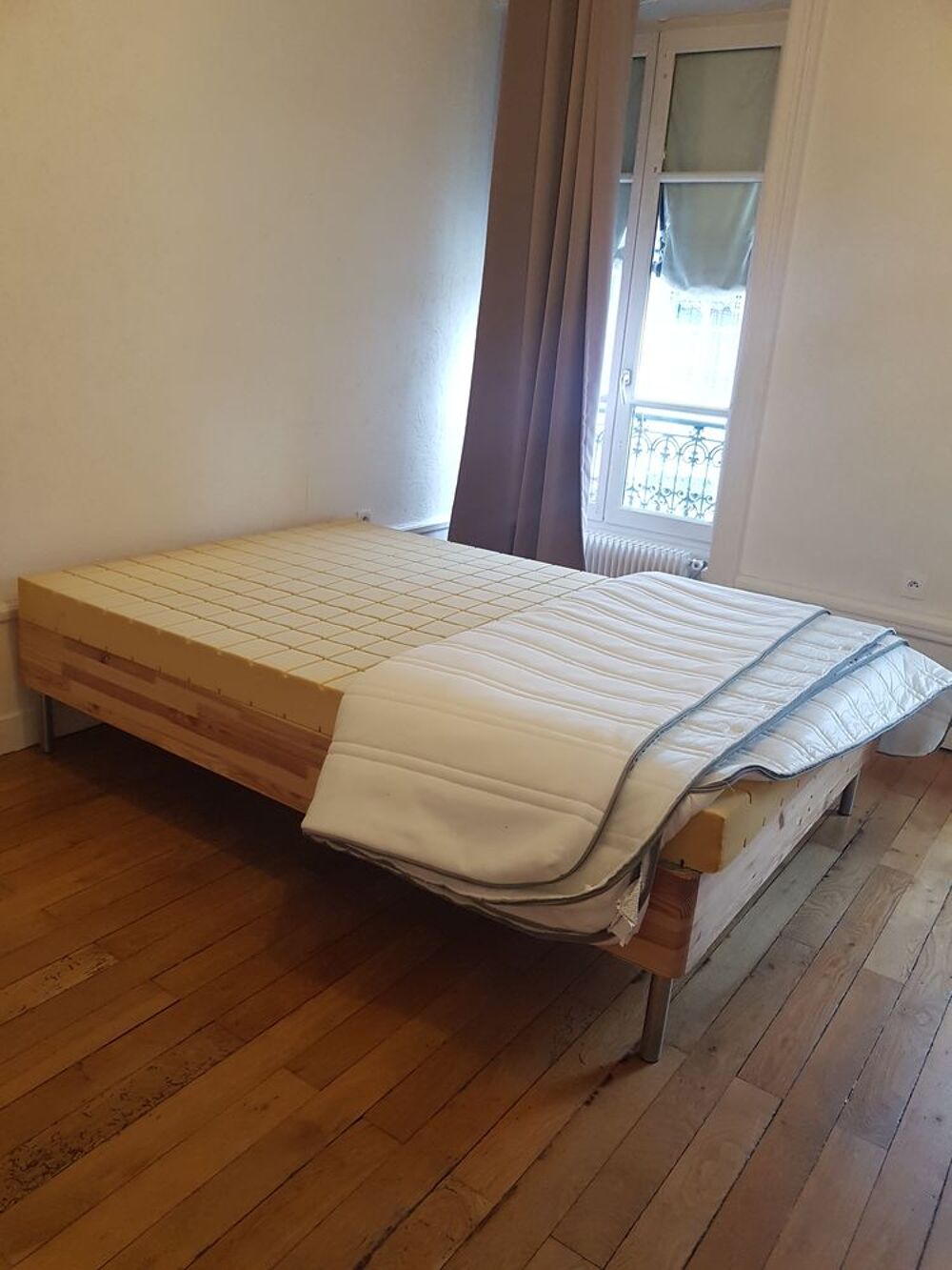 sommier &agrave; lattes et matelas en mousse ferme Meubles