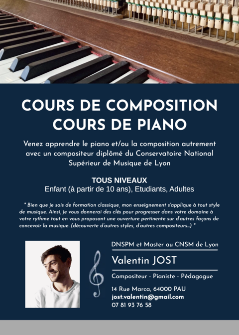 COURS DE PIANO à Pau et ses environs 0 64000 Pau