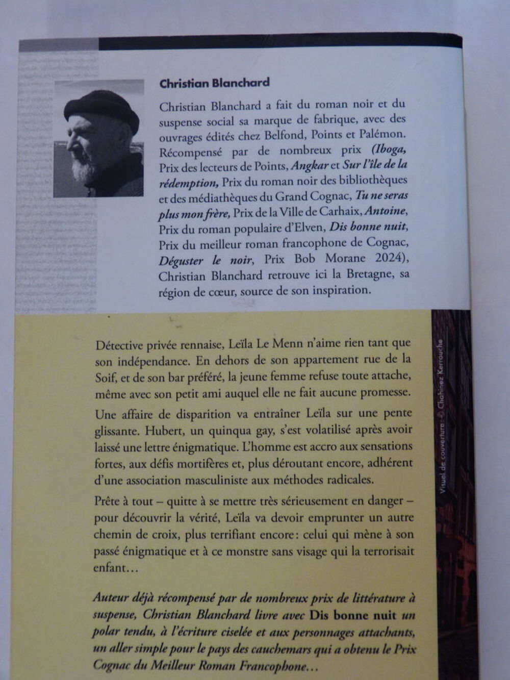 DIS BONNE NUIT roman policier BRETON PALEMON Livres et BD