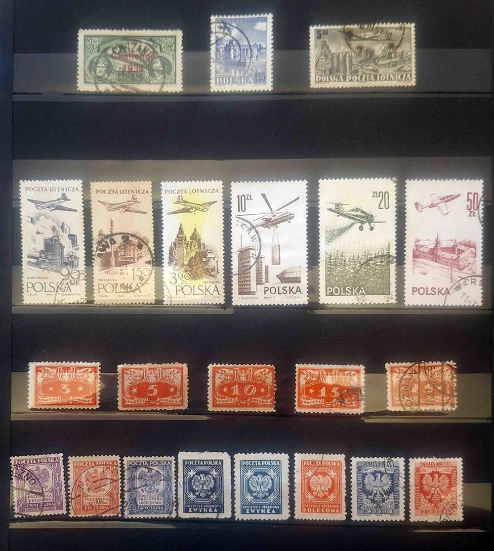 S&eacute;rie de timbres de collection de Pologne D 