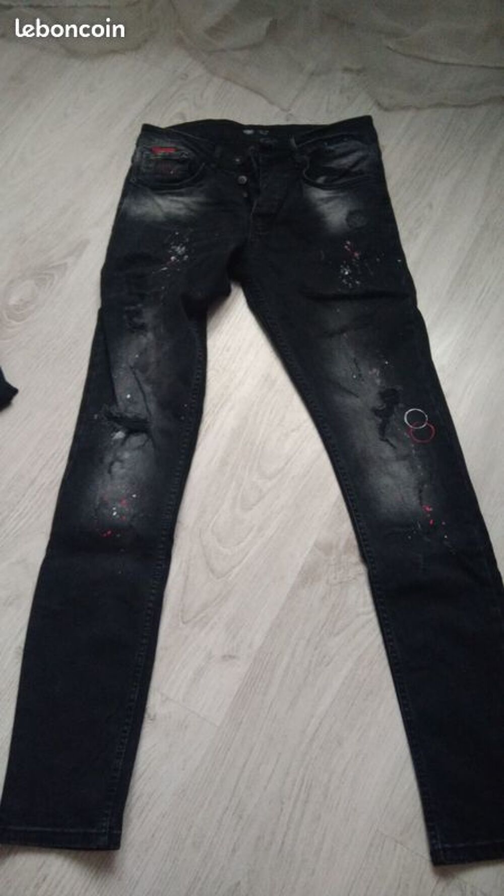 Jean zelys paris T 38/40 noir V�tements