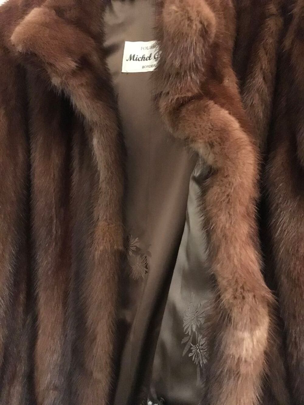 Manteau vison marron Vêtements